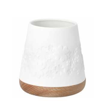 räder Poesiewindlicht „Kleeblätter“ – Filigranes Porzellan-Windlicht mit Glücksbringer-Relief