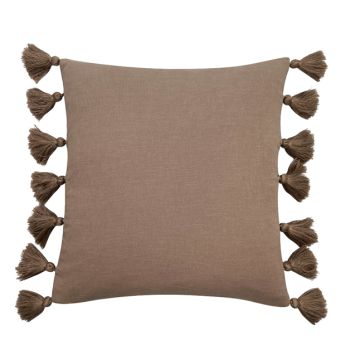 Miljögården Cushion Cover Mylla Brown – Rustic Linen-Cotton Blend Pillow Case (45x45 cm)