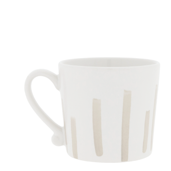 Preview: Mug mit Henkel, Tasse "Big Stripes Natural" von Bastion Collections