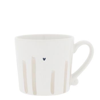 Mug mit Henkel, Tasse "Big Stripes Natural" von Bastion Collections