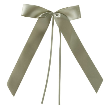 Preview: Satin-Schleifenset „Frederikke“ 12-teilig in Grün (20 cm) – Handgearbeitete Deko-Schleifen aus glänzendem Satinband zum Aufhängen für Weihnachtsbaum, Adventskranz, Kerzen & Geschenke