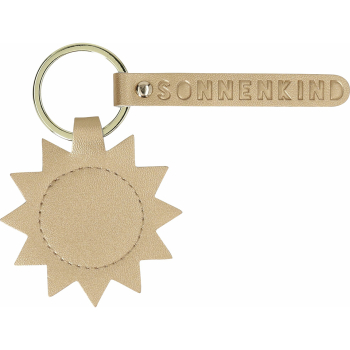 räder Key Chain "Schlüsselfreude Sonnenkind" – Elegant Pendant with Leather Strap & Gold Accent