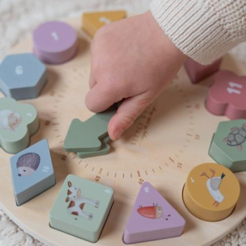 Wooden Clock, Puzzle Clock, Little Farm