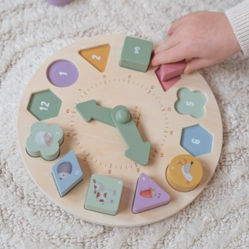 Wooden Clock, Puzzle Clock, Little Farm