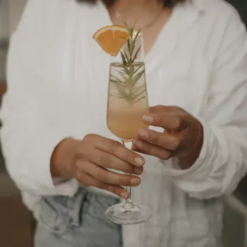 Sektglas "Auf das Leben" von Eulenschnitt