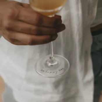 Sektglas "Oh happy day" von Eulenschnitt