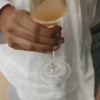 Preview: Sektglas "Oh happy day" von Eulenschnitt