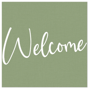 Servietten "Welcome" salbei