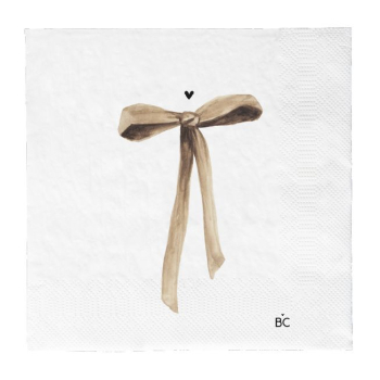 Servietten "Bow Caramel" von Bastion Collections