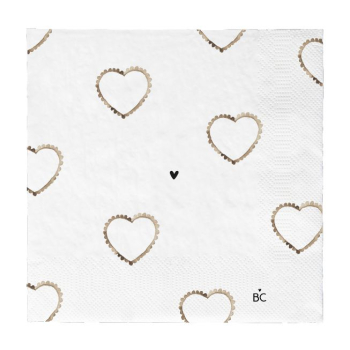 Servietten "Hearts all over" von Bastion Collections