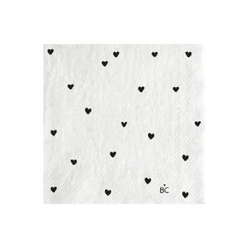 Servietten klein "Hearts all over" von Bastion Collections