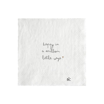 Servietten klein "Happy in a million" von Bastion Collections