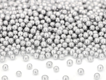 Cake-Masters Silberperlen klein (80 g / Ø 3 mm) – Essbare Zuckerperlen in Silber zum Dekorieren von Torten, Kuchen, Cupcakes & Desserts