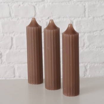 Thick stick candles in the set "Taupe"