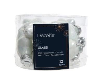 Preview: Kugelset "Sterne" Winterweiß