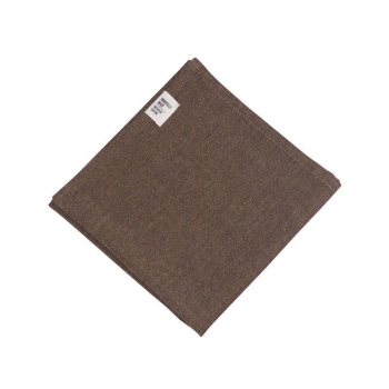 Sustainable Brown Cloth Napkin – Recycled Cotton with Linen Look 45x45 cm