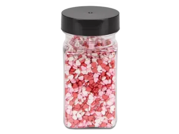 Städter Edible Sprinkles Hearts Mini – Delicate White & Pink Sugar Hearts for Fine Pastries (55 g)