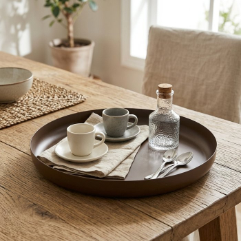 Preview: Tablett "Sidan" dunkelbraun