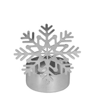 Teelichthalter "Vano" silber Schneeflocke