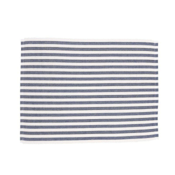 Gestreiftes Rips-Tischset Blau/Weiß – Klassisches Platzset aus 100% Baumwolle 35x45 cm
