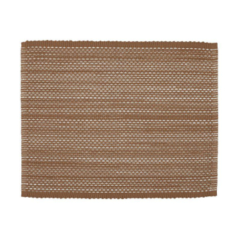 Nougat Brown Cotton Placemat – Elegant Table Mat with Natural Texture 35x45 cm