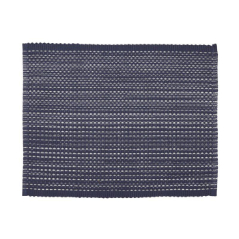 Dark Blue Cotton Placemat – Elegant Table Mat with Natural Texture 35x45 cm