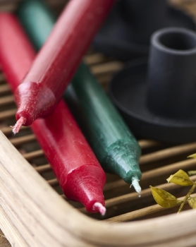 Stick candle "dark green" by Ib Laursen