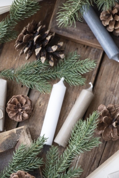 Stick candle forest green