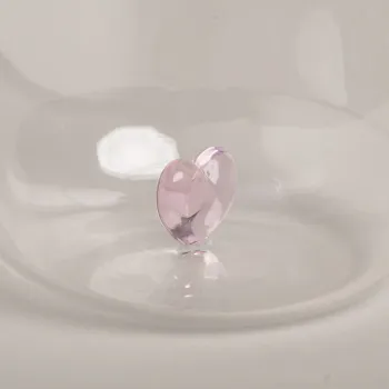 Preview: Trinkglas mit Herzfigur Rosa von Eulenschnitt