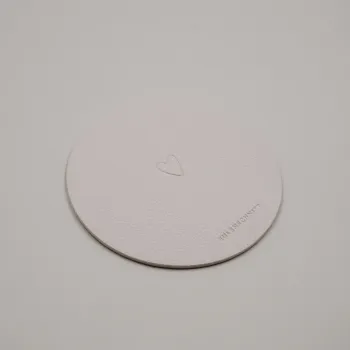 Preview: Wendbare Untersetzer Herz – Creme (2er Set)
