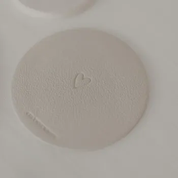 Preview: Wendbare Untersetzer „Das Leben“ – Creme (2er Set)