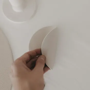 Preview: Wendbare Untersetzer „Rundum glücklich“ – Creme (2er Set)