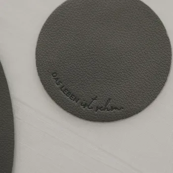 Preview: Wendbare Untersetzer „Das Leben“ – Grau (2er Set)