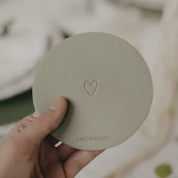 Preview: Wendbare Untersetzer Herz – Grün (2er Set)