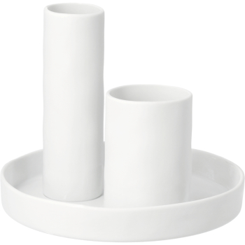 Preview: "Glücksmoment" Vase – Elegant Porcelain Ensemble in White H: 16.4 cm