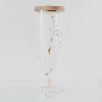 Preview: Eulenschnitt Vorratsglas 31cm mit weißem Herz