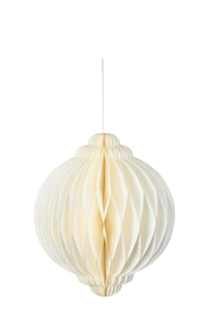 Honeycomb Paper Bauble – White – 30 cm