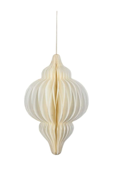 Honeycomb Paper Bauble – White – 30 cm