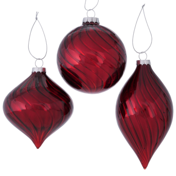 Christbaumkugel, Weihnachtskugel "Brilea" rot