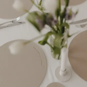 Preview: Eulenschnitt Wendbares Platzset "Das Leben ist schön"