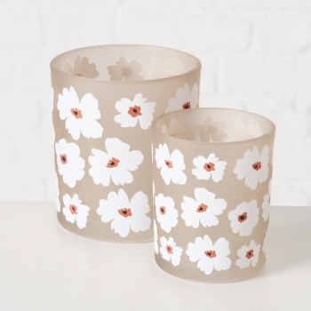 Lantern "Canea" white flowers