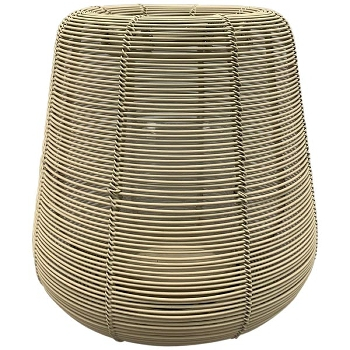 Dazz Lantern Cream 16 cm – Compact Metal Wire Hurricane Lamp with Glass Insert