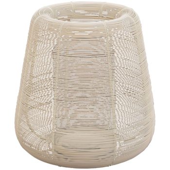 Dazz Lantern Cream 29 cm – Modern Wire Hurricane Lamp with Glass Insert