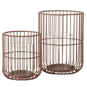 Windlicht "Cindy" braun in 2 Größen