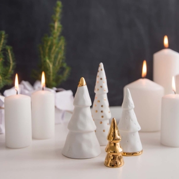 Preview: Winterstadt Weihnachtswald Set aus 4 Bäumchen von Räder