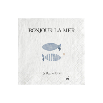 Servietten klein "Bonjour la Mer" von Bastion Collections