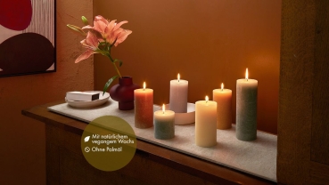 Pillar Candle "Sand Grey" 13x6,8cm