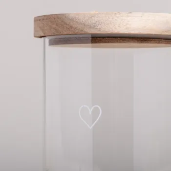 Preview: Vorratsglas von Eulenschnitt mit Herz - 13cm