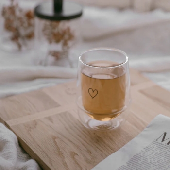 Double Wall Jar with Heart, Heart Jar 300ml