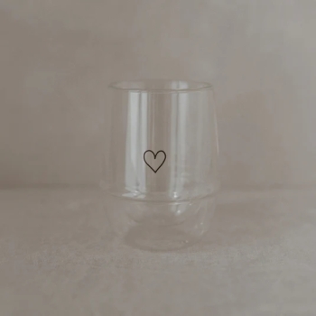Double Wall Jar with Heart, Heart Jar 300ml